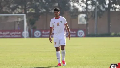 لاعب منتخب سوريا جان مصطفى - الصفحة الرسمية لاتحاد الكرة على فايسبوك