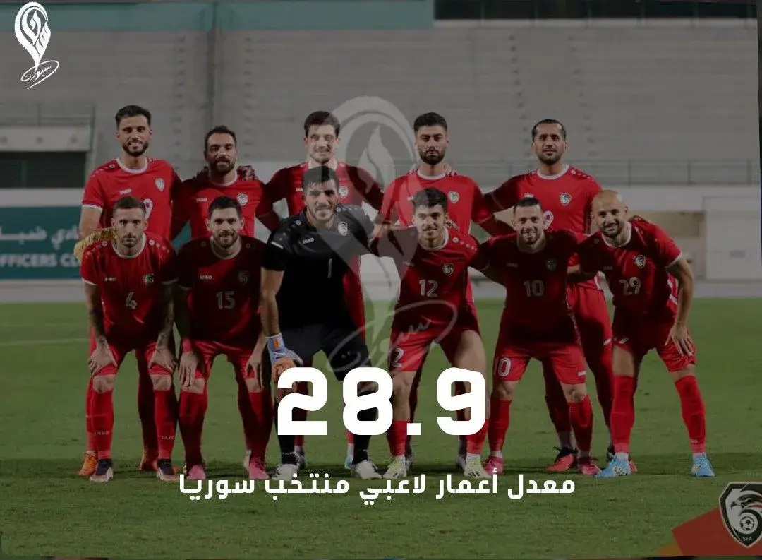 معدل أعمار لاعبي المنتخب السوري