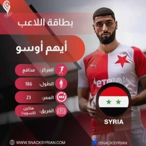 بطاقة لاعب منتخب سوريا أيهم أوسو