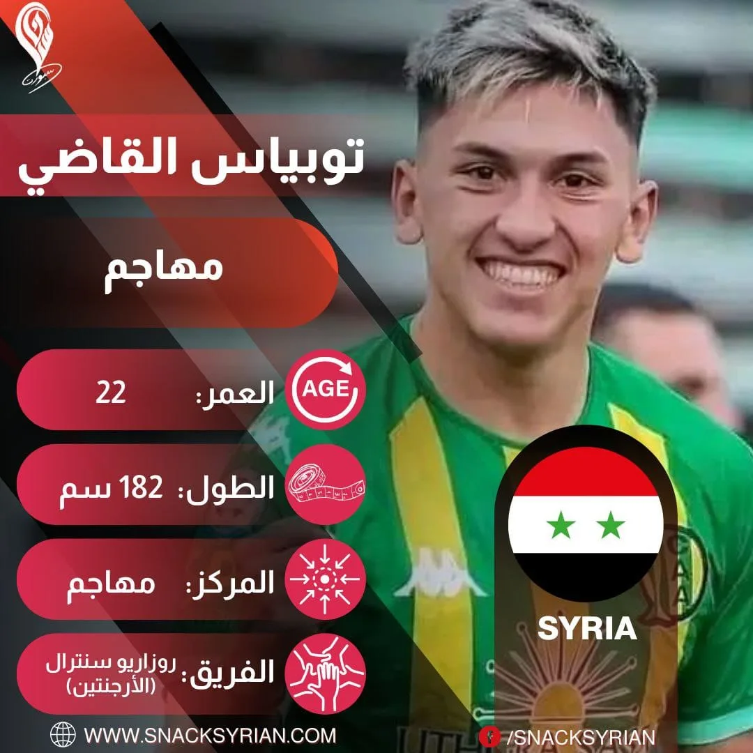 معلومات توبياس القاضي لاعب منتخب سوريا