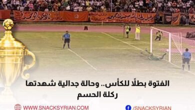 الفتوة بطلاً لكأس الجمهورية بكرة القدم