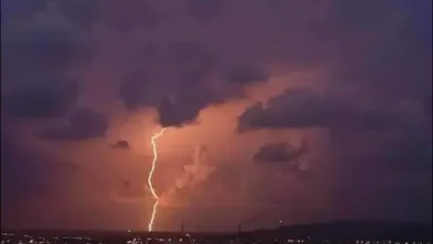 عاصفة رعدية جبلة