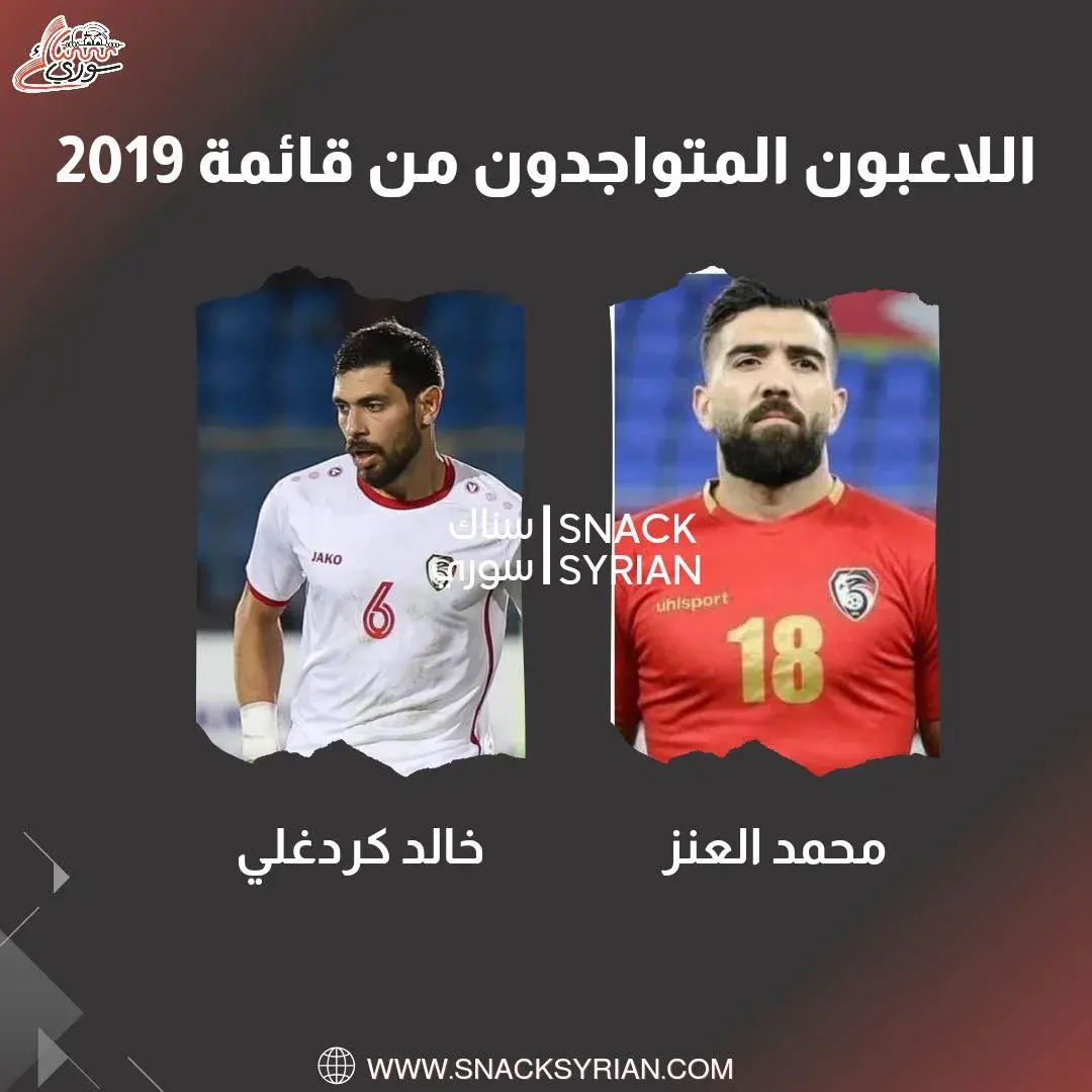 اللاعبون المتواجدين من قائمة 2019