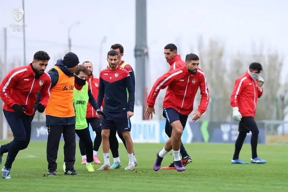 من تحضيرات المنتخب لمباراة روسيا- الصفحة الرسمية لاتحاد كرة القدم