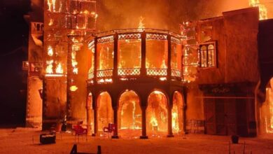 حريق في موقع تصوير مسلسل سوري..الشركة: هجوم مفتعل